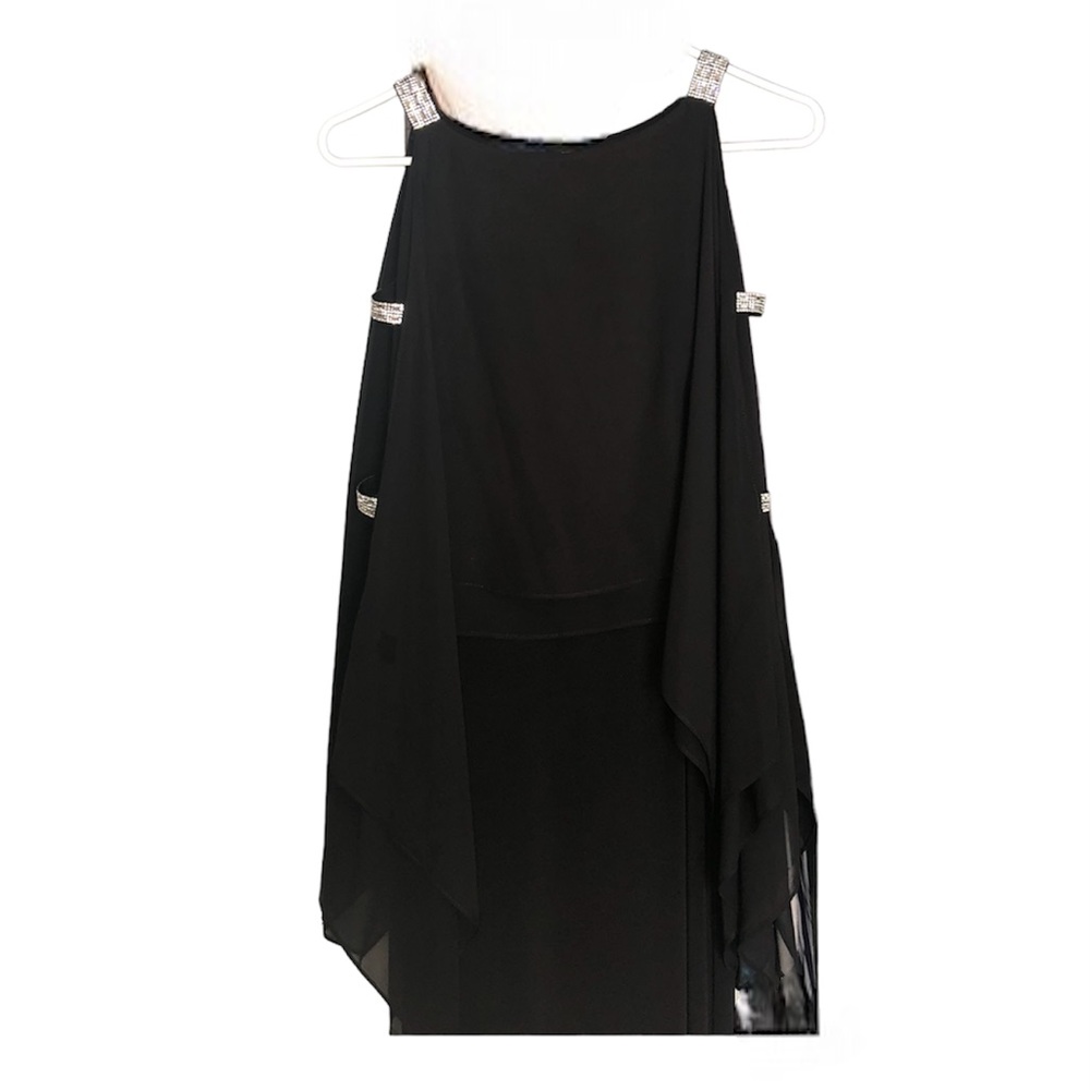 Women’s Size 16 | Glamour Nights | Evening Black Dress with Silver Details